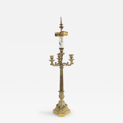 French Louis XVI Style Candelabra Table Lamps