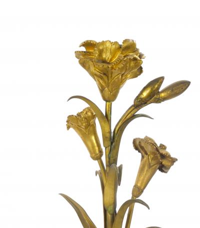 French Louis XVI Style Candelabra White veined Red Marble Gilt Bronze 1885