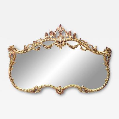 French Louis XVI Style Carved Giltwood Wall Mirror