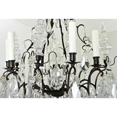 French Louis XVI Style Crystal Chandelier