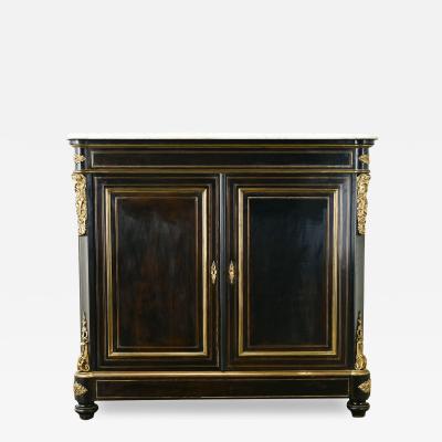 French Louis XVI Style Ebonized Buffet