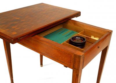 French Louis XVI Style Fruitwood Game Table