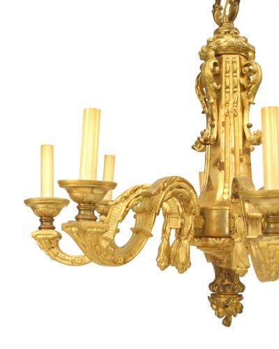 French Louis XVI Style Gilt Bronze Chandelier