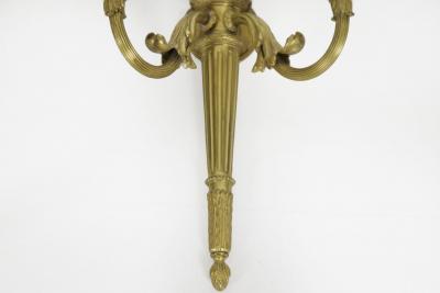 French Louis XVI Style Gilt Bronze Two Light Wall Sconce