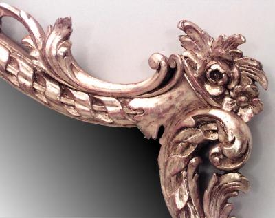 French Louis XVI Style Gilt Carved Wall Mirror