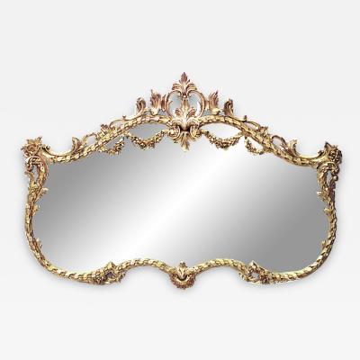 French Louis XVI Style Gilt Carved Wall Mirror