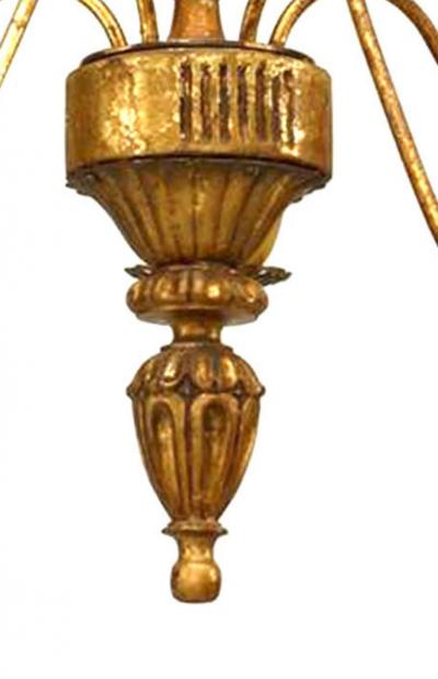 French Louis XVI Style Gilt Metal Chandelier