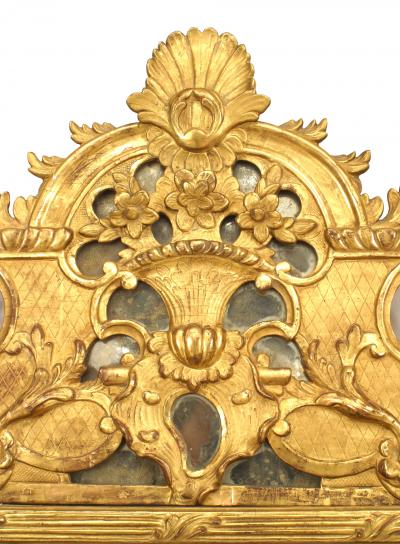 French Louis XVI Style Gilt wood Carved Wall Mirror