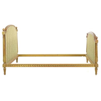 French Louis XVI Style Giltwood Bed c 1900