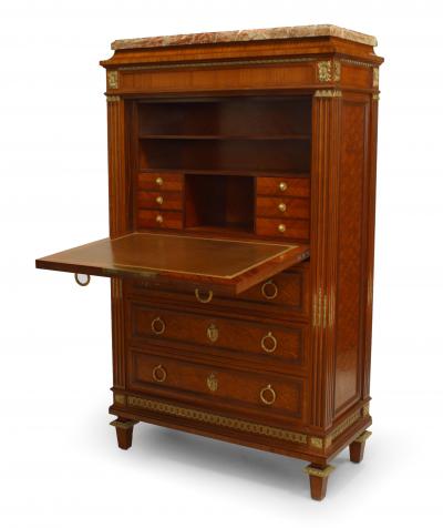 French Louis XVI Style Inlaid Secretary
