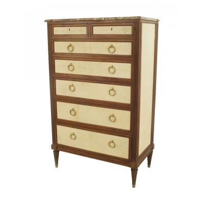 French Louis XVI Style Jansen Mahogany Chest