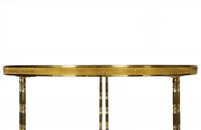 French Louis XVI Style Mahogany Bronze Gueridon Side Table