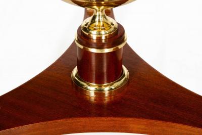 French Louis XVI Style Mahogany Bronze Gueridon Side Table