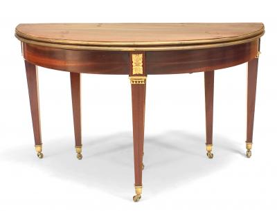 French Louis XVI Style Mahogany Console Table