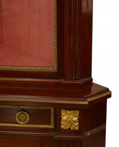 French Louis XVI Style Mahogany Corner Cabinet