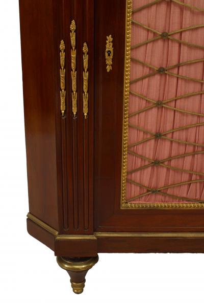 French Louis XVI Style Mahogany Corner Cabinet