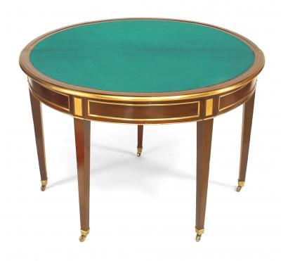 French Louis XVI Style Mahogany Flip Top Console Table