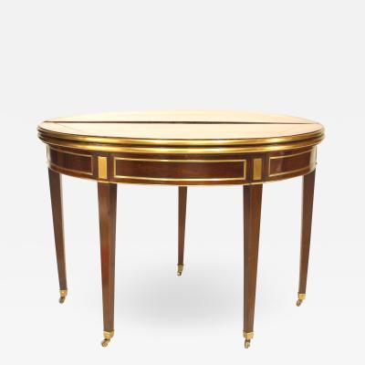 French Louis XVI Style Mahogany Flip Top Console Table