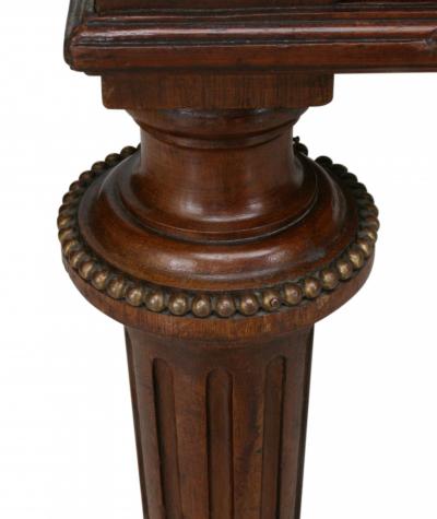 French Louis XVI Style Mahogany and Leather Top Desk