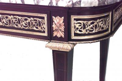 French Louis XVI Style Marble Top Center Table