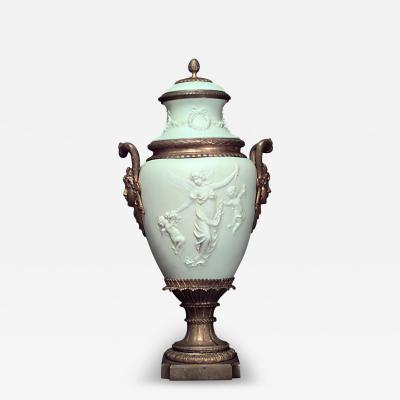 French Louis XVI Style Ormolu and Porcelain Vase
