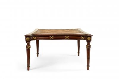 French Louis XVI Style Ormulu Mahogany Ottoman