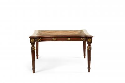 French Louis XVI Style Ormulu Mahogany Ottoman