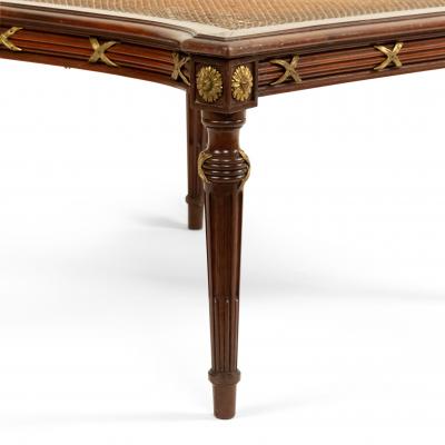 French Louis XVI Style Ormulu Mahogany Ottoman