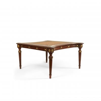 French Louis XVI Style Ormulu Mahogany Ottoman