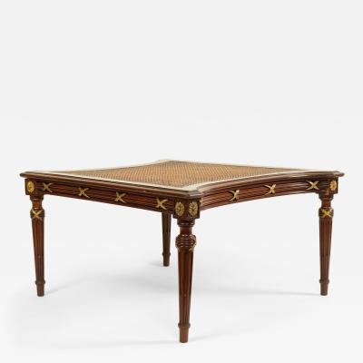French Louis XVI Style Ormulu Mahogany Ottoman