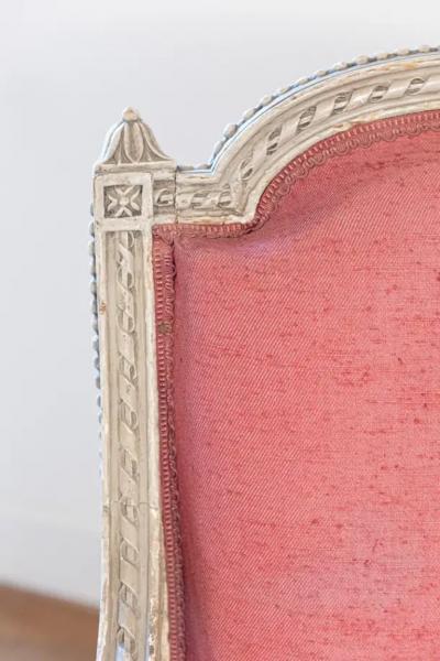 French Louis XVI Style Painted Armchairs with Richly Carved D cor Sold Each