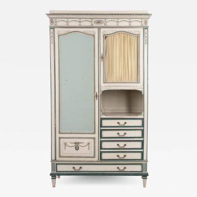 French Louis XVI Style Painted Wardrobe