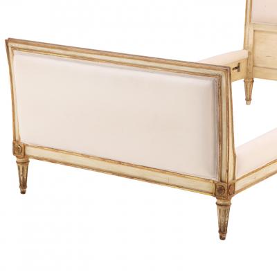 French Louis XVI Style Painted and Gilt Twin Bed C 1940