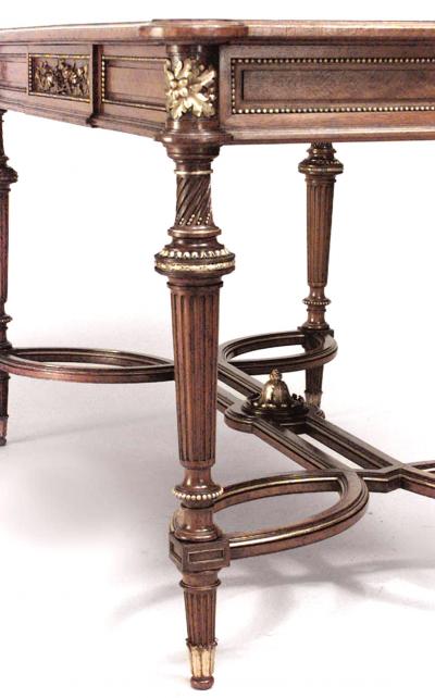 French Louis XVI Style Walnut Center Table