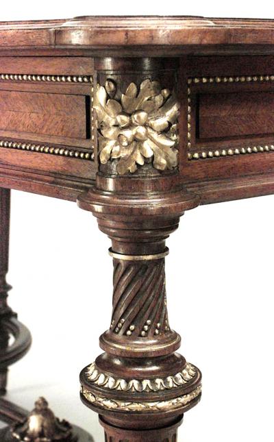 French Louis XVI Style Walnut Center Table