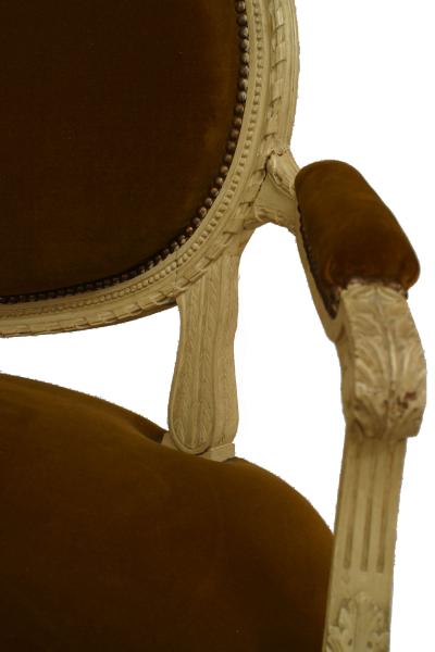 French Louis XVI Velvet Loveseat