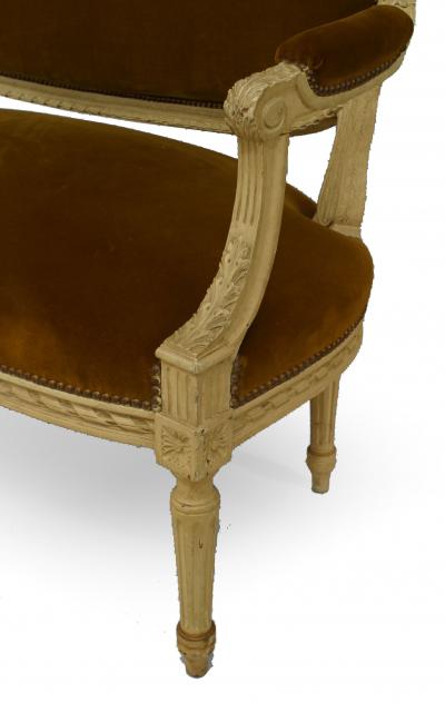 French Louis XVI Velvet Loveseat