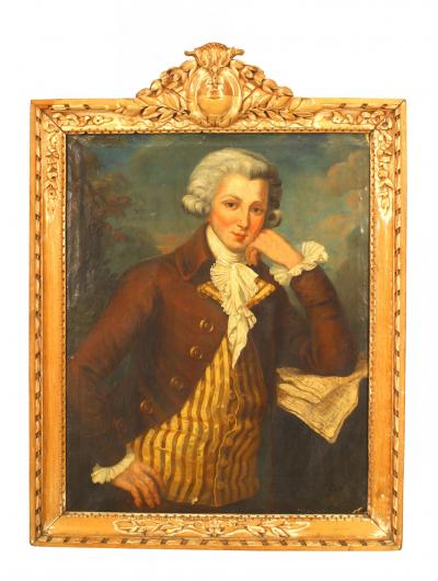 French Louis XVI Young Man Portrait