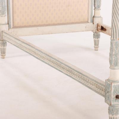 French Louis XVI painted and carved daybed 18th C 