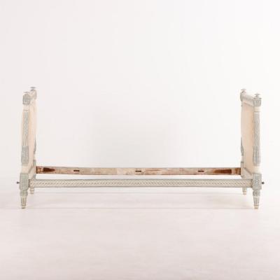 French Louis XVI painted and carved daybed 18th C 