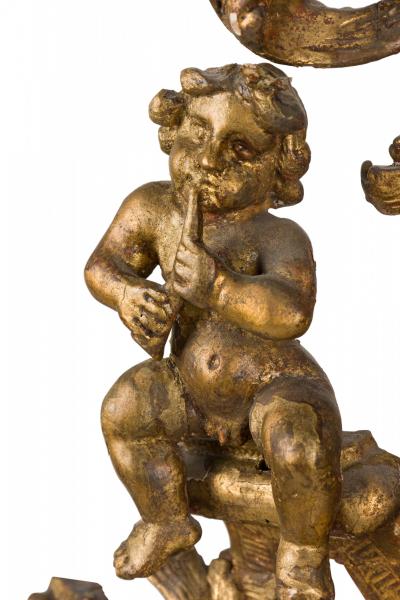 French Louis Xv Filigree Carved Giltwood Wall Mirror