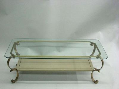 French MId Century Modern Double Level Cocktail Table Attr Maison Jansen