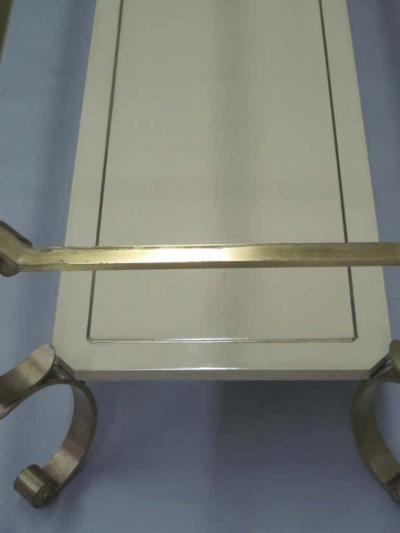 French MId Century Modern Double Level Cocktail Table Attr Maison Jansen
