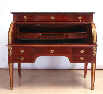 French Mahogany Bureau Cylindre