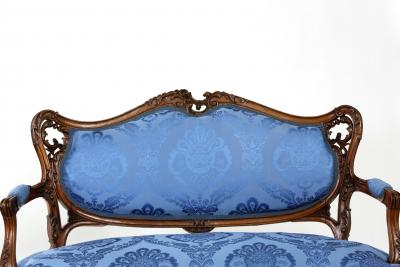 French Mahogany Framed Seating Two Piece Set