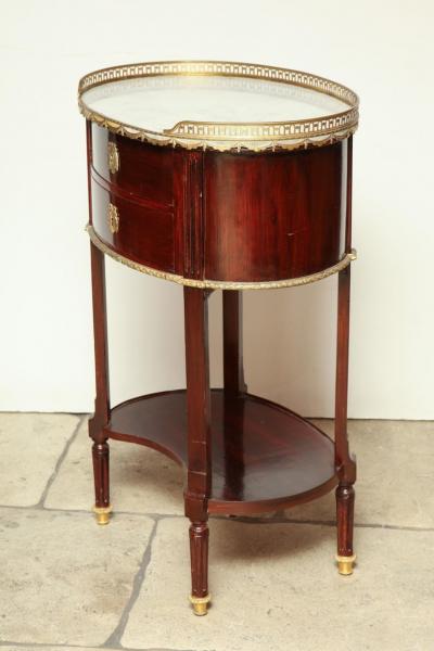 French Mahogany Oval Side Table