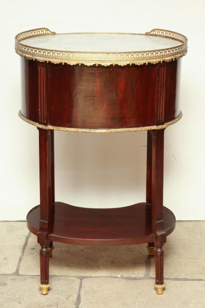 French Mahogany Oval Side Table