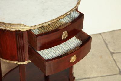 French Mahogany Oval Side Table