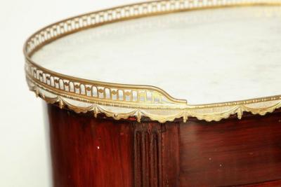French Mahogany Oval Side Table