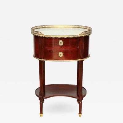 French Mahogany Oval Side Table